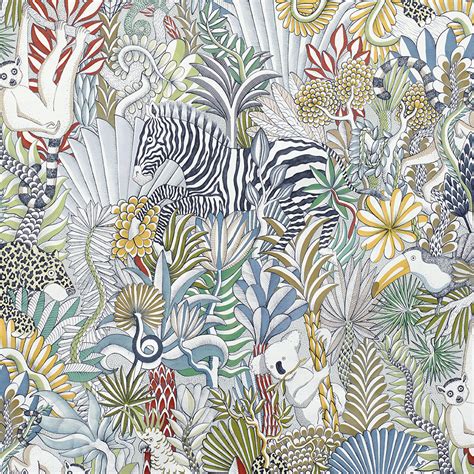 tissu hermes animaux camoufles encre|Hermès.